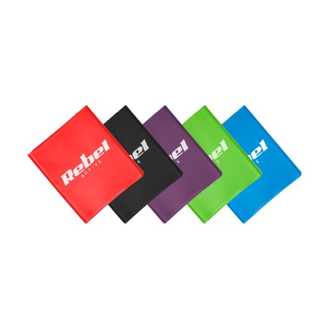 Zestaw gum do ćwiczeń TPE 2m - Flat Band Ls-1, 1,5-11,5 kg, 5 gum, REBEL ACTIVE