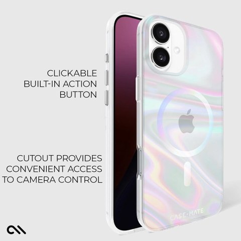 Case-Mate Soap Bubble MagSafe - Etui iPhone 16 Plus (Iridescent)