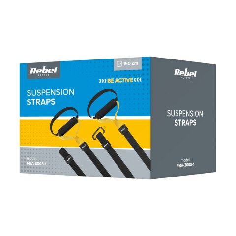 Taśmy treningowe TRX P3-1 , pasy do ćwiczeń, REBEL ACTIVE