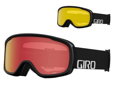 Gogle zimowe GIRO ROAM BLACK WORDMARK (szyba AMBER SCARLET 19-42% S2 + YELLOW 77% S1) (NEW 2023/2024)