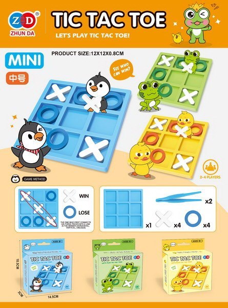 Gra Logiczna Kółko i Krzyżyk Wersja Żaba