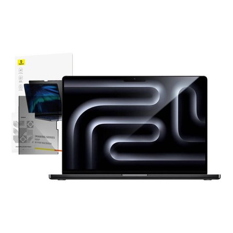 Magnetyczna ochronna nakładka prywatyzująca Baseus Magic Drawing dla MacBook Pro 13" (2022) + zestaw czyszczący (przeźroczysty)