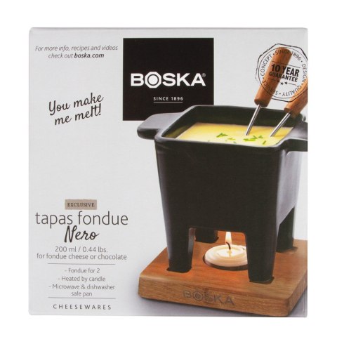 Zestaw do Fondue czarny, poj. 200ml, mahoń