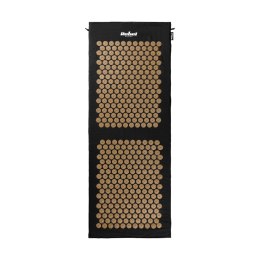 Mata zdrowotna z kolcami do akupresury z poduszką, 130x50cm, XXL, złote kolce, Rebel Active