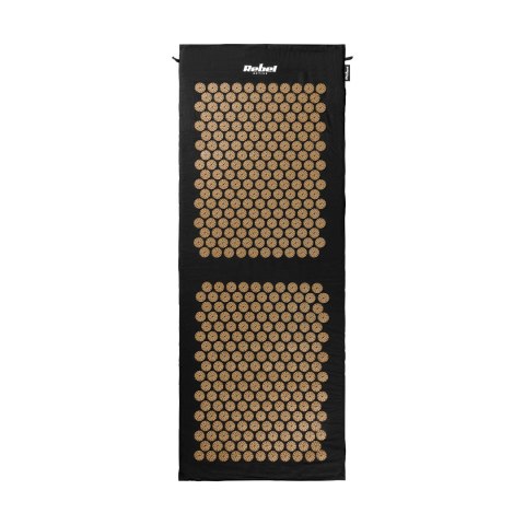 Mata zdrowotna z kolcami do akupresury z poduszką, 130x50cm, XXL, złote kolce, Rebel Active