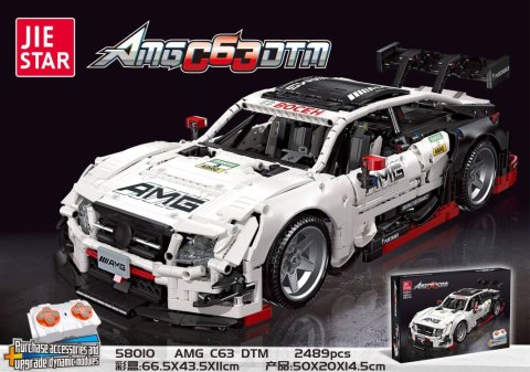 Zestaw Klocków technicznych Autko Sportowe Białe 2489el.