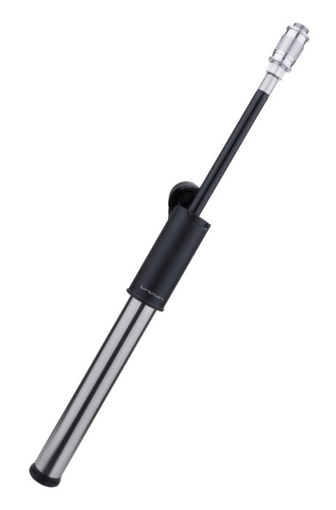 Pompka ręczna BIRZMAN Swift (Presta/Schrader), 120psi/8.3bar, Długość 195mm, CNC, Srebrno-Czarna (NEW)