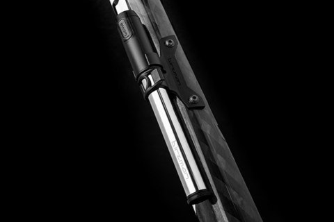 Pompka ręczna BIRZMAN Swift (Presta/Schrader), 120psi/8.3bar, Długość 195mm, CNC, Srebrno-Czarna (NEW)