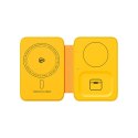 WEKOME WP-U172 - Ładowarka bezprzewodowa 3w1 z MagSafe do iPhone, Apple Watch i AirPods + lusterko (Żółty)