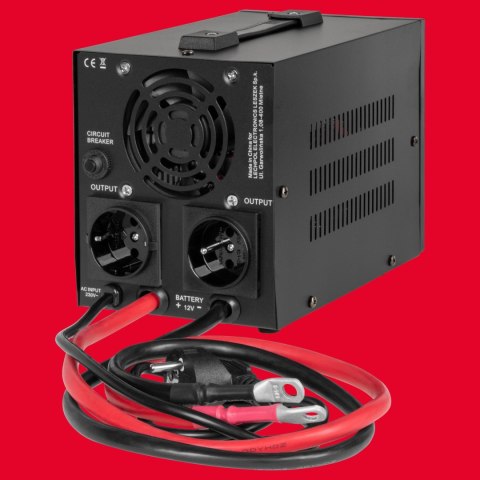 Zasilacz awaryjny Rebel POWER-500-LFP4 - przetwornica z czystym przebiegiem sinusoidalnym i funkcją ładowania 12V 230V 500VA/300