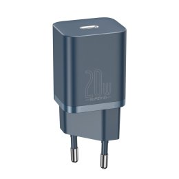 Ładowarka sieciowa BASEUS Super Si 20W + USB-C-Lightning 1m (niebieska)