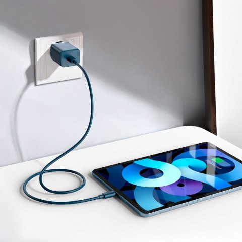 Ładowarka sieciowa BASEUS Super Si 20W + USB-C-Lightning 1m (niebieska)