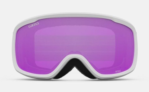 Gogle zimowe GIRO CRUZ WHITE WORDMARK (OTG) (Cylindryczne) (Szyba lustrzana kolorowa AMBER PINK 19-42% S2) (NEW 2024/2025)