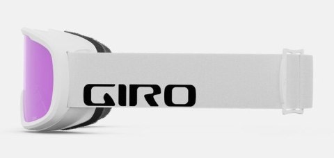 Gogle zimowe GIRO CRUZ WHITE WORDMARK (OTG) (Cylindryczne) (Szyba lustrzana kolorowa AMBER PINK 19-42% S2) (NEW 2024/2025)