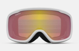 Gogle zimowe GIRO CRUZ WHITE WORDMARK (Szyba lustrzana kolorowa YELLOW BOOST 00% S2) (NEW 2024/2025)