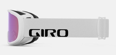 Gogle zimowe GIRO CRUZ WHITE WORDMARK (Szyba lustrzana kolorowa YELLOW BOOST 00% S2) (NEW 2024/2025)