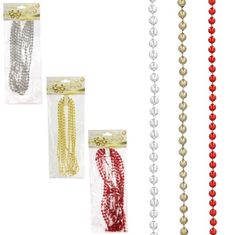 Girlanda 2,7mb KORALIKI 6mm CZERWONY