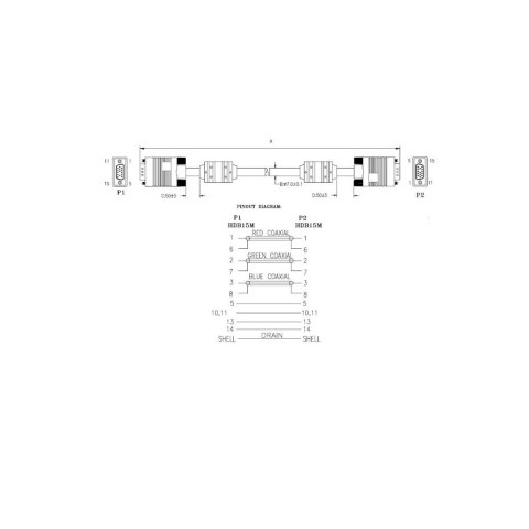 KABEL MONITOROWY 15M/15M SVGA 5M FERRYT ART oem