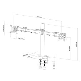 UCHWYT BIURKOWY DO 2 MONITORÓW LED/LCD 13-27