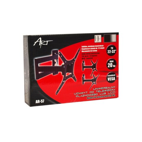 UCHWYT DO TV LCD/LED 17-32" 20KG AR-57 ART reg.pion/poziom