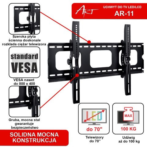UCHWYT DO TV LCD/LED/PLAZMA 42-100" 100KG AR-11 ART reg. w pionie