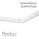 Lampa LED HanksLight,white,liniowa,alu,zwiesz,wtyczka-opcja łączenia,1200mm,down36W,4000K