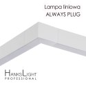 Lampa LED HanksLight,white,liniowa,alu,zwiesz,wtyczka-opcja łączenia,1200mm,down36W,4000K
