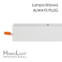Lampa LED HanksLight,white,liniowa,alu,zwiesz,wtyczka-opcja łączenia,1200mm,down36W,4000K
