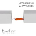 Lampa LED HanksLight,white,liniowa,alu,zwiesz,wtyczka-opcja łączenia,1200mm,down36W,4000K