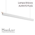 Lampa LED HanksLight,white,liniowa,alu,zwiesz,wtyczka-opcja łączenia,1200mm,down36W,4000K