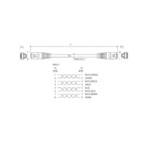 PATCHCORD UTP 5e 1m czerwony ART oem
