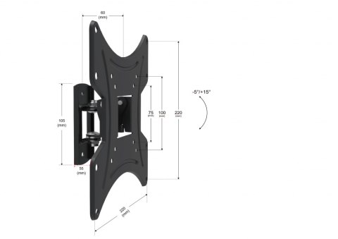 UCHWYT DO TV LED/LCD 13-42" 30KG CV-30 regulacja pion i poziom OEM