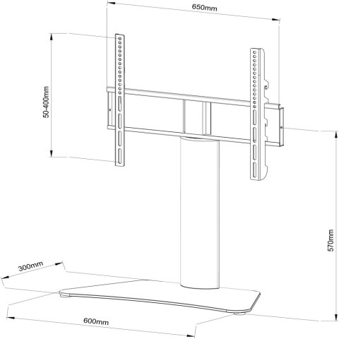 MINISTOLIK/STOJAK+UCHWYT DO TV 32-65" 60KG SD-31 ART Vesa 600x400