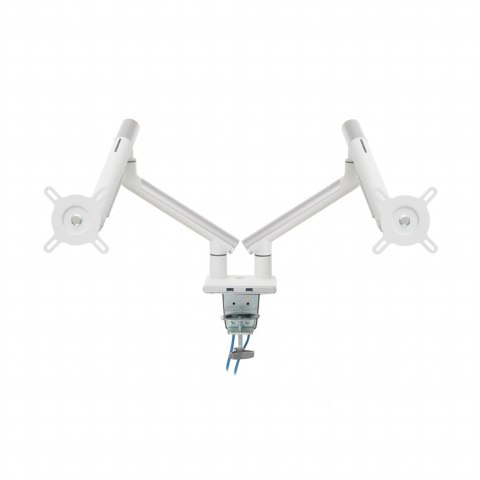 UCHWYT BIURKOWY GAZOWY DO 2 MONITORÓW LED/LCD 17-32" L-20GD ART 2-9kg 2xUSB 3.0 PREMIUM ALU