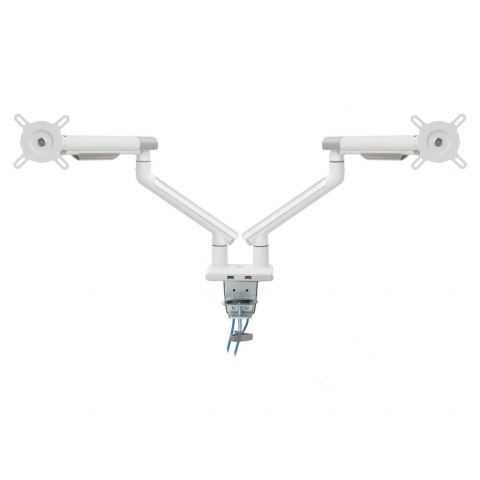 UCHWYT BIURKOWY GAZOWY DO 2 MONITORÓW LED/LCD 17-32" L-20GD ART 2-9kg 2xUSB 3.0 PREMIUM ALU