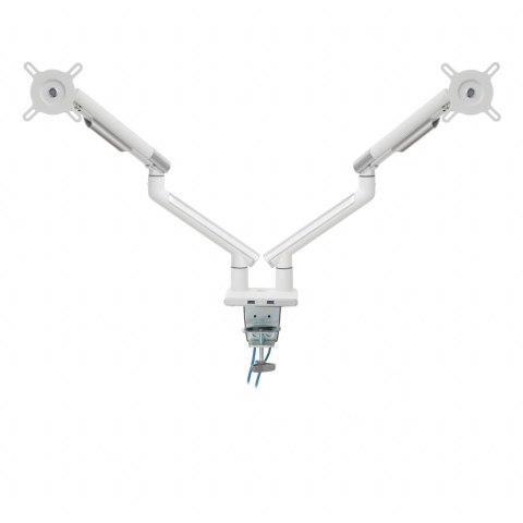 UCHWYT BIURKOWY GAZOWY DO 2 MONITORÓW LED/LCD 17-32" L-20GD ART 2-9kg 2xUSB 3.0 PREMIUM ALU