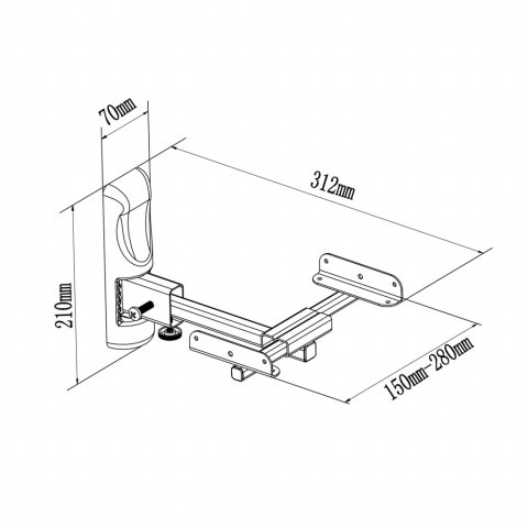 UCHWYT DO GŁOŚNIKÓW zaciskowy czarny 15kg 2szt G-09 ART EOL