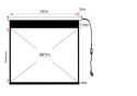 EKRAN ELEKTRYCZNY 120" 305x305cm z pilotem EA-120 1:1 ART