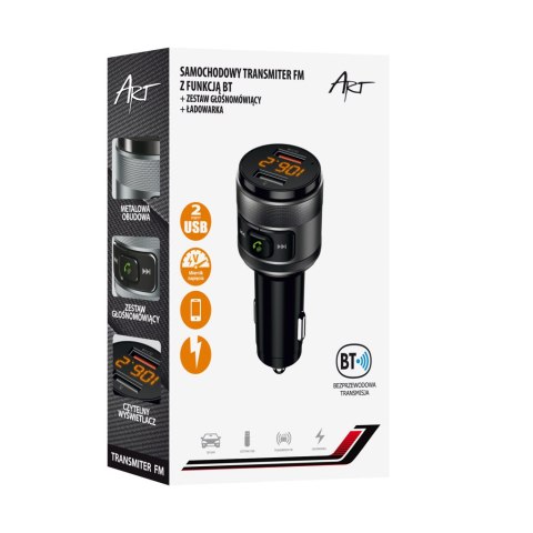 TRANSMITER samoch FM MP3 z funkcją BT,USB LCD FM-57 ART QC3.0