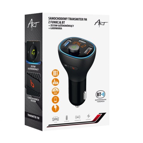TRANSMITER samoch FM MP3 z funkcją BT,USB LCD FM-73 ART QC3.0 EOL