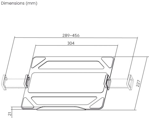 ADAPTER UCHWYTU DO MONITORA POD NOTEBOOK'a NBH-01 ART max17,3' max 9KG'