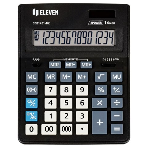 ELEVEN Kalkulator biurowy CDB1401BK czarny