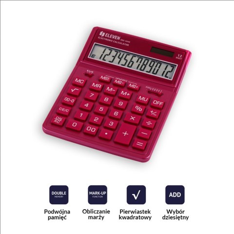 ELEVEN kalkulator biurowy SDC444XRPKE różowy odcień perłowy