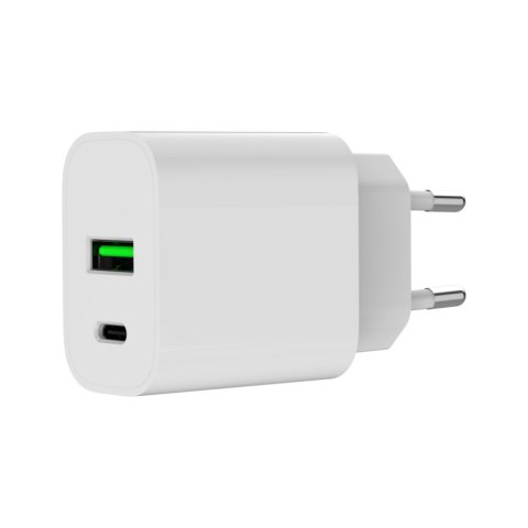 ŁADOWARKA SIECIOWA PD/QC 4.0 1x USB-C 1x USB-A 3A 20W ART
