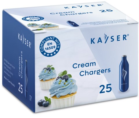 Naboje N2O do syfonu do bitej śmietany 7,5g Kayser 25 szt/Opk