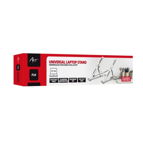 Podstawka pod laptop ART P24 alu.składana reg.kąta,przenośna