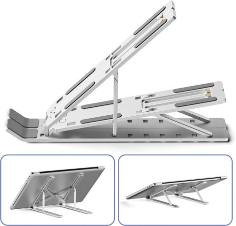 Podstawka pod laptop ART P24 alu.składana reg.kąta,przenośna