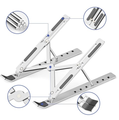 Podstawka pod laptop ART P24 alu.składana reg.kąta,przenośna