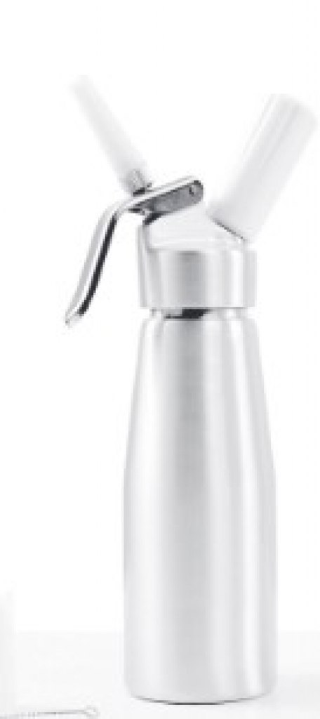 SATURATOR DO BITEJ ŚMIETANY- QUICK CREAM WHIPPER KA-01 A SREBRNY 0,5 LITRA NA NABOJE N2O