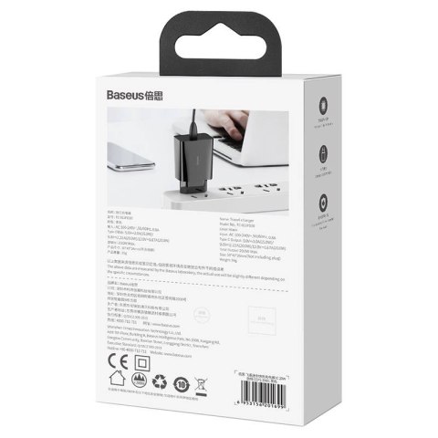 Ładowarka sieciowa BASEUS Speed Mini Quick Charger 20W USB-C (czarna)